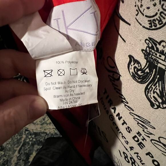 Alfred Angelo Disney Gown Size 12 Red & Black Satin Beaded Dress NWT - Picture 14 of 16